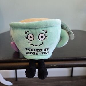 Punchkins Fueled By Anxie-Tea Plush Coffee Cup Toy New With Tags